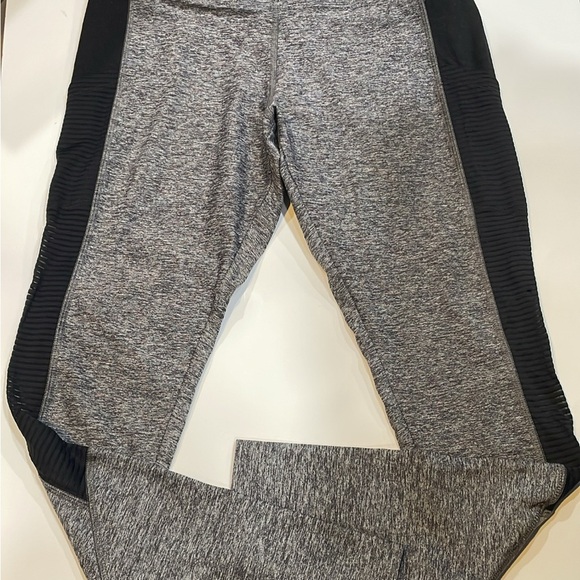 Gray and Black Athletic Leggings - Picture 1 of 6